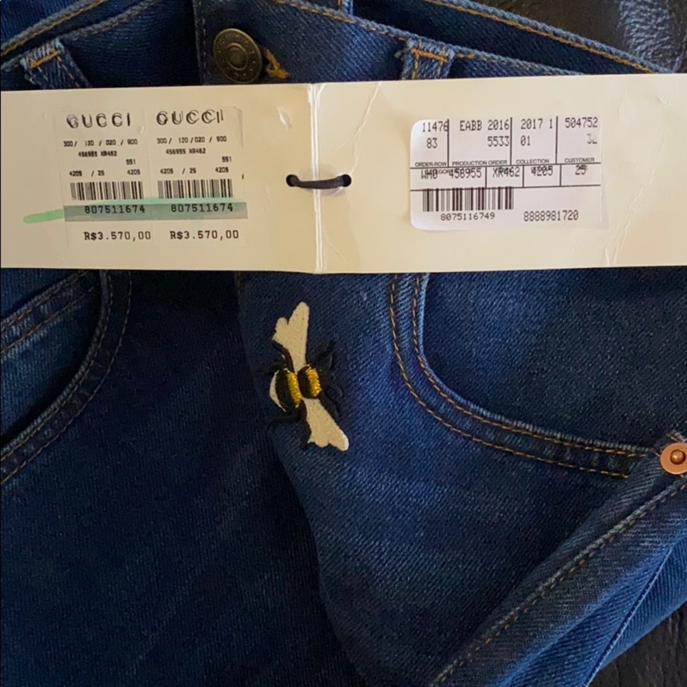 Gucci Embroidered Butterfly Jeans - Picture 6 of 7
